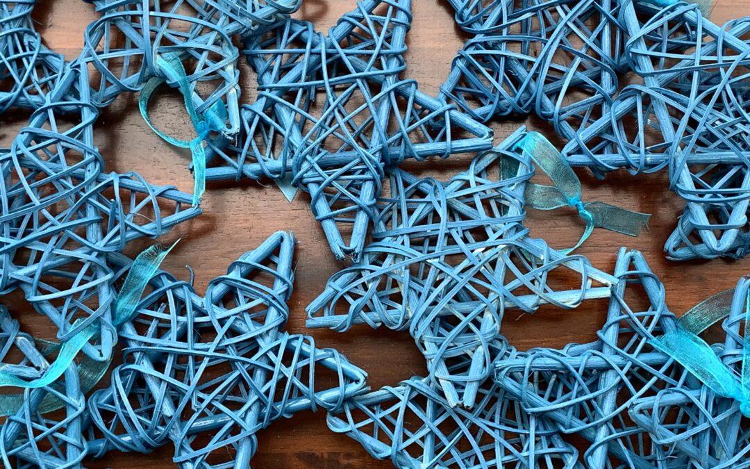 Blue Stars for the Christmas Tree
